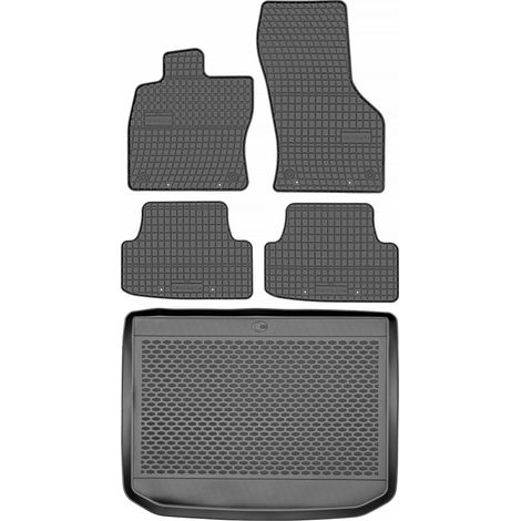 Set di tappetini in gomma per auto e tappetino per bagagliaio per Audi A3 III 8V Sportback dal 2013 al 2020. (1/5)