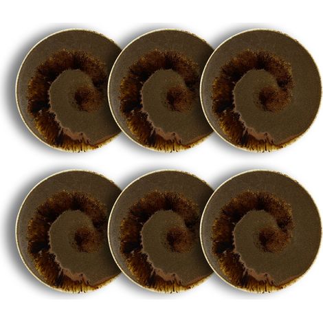 Lot de 6 assiettes plates en porcelaine 27cm, SATURNE (1/5)