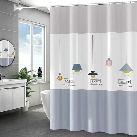 Ensemble de rideaux de douche, ensemble de rideaux de douche imperméables, 180180cm (1/5)