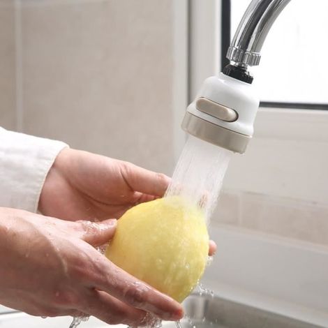 Lot 2Tête de Robinet de Cuisine 360 Pivotant Economie D'eau embout de Filtre de Buse Bain Aérateur Barboteur 3 Modes Réglable (1/4)