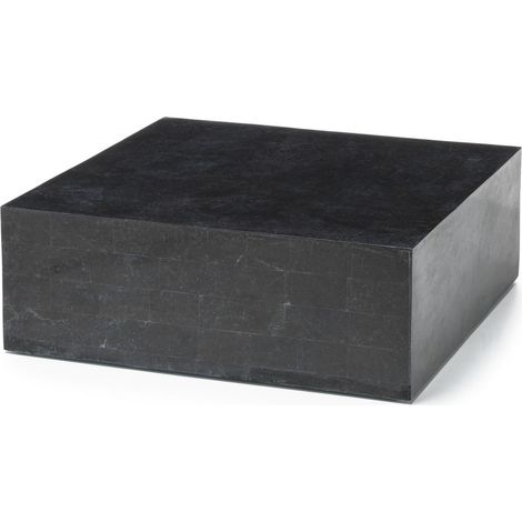 Nanay – Couchtisch (80 x 80 x 28 h) aus schwarzem Fossilstein (1/5)
