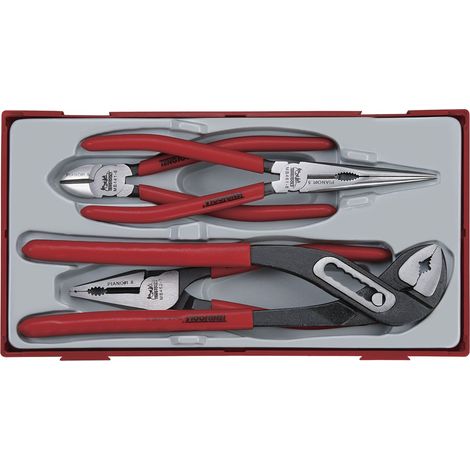 Jeu de pinces poignée en vinyl TT1 tray 4 pièces Teng Tools TT440 (1/2)