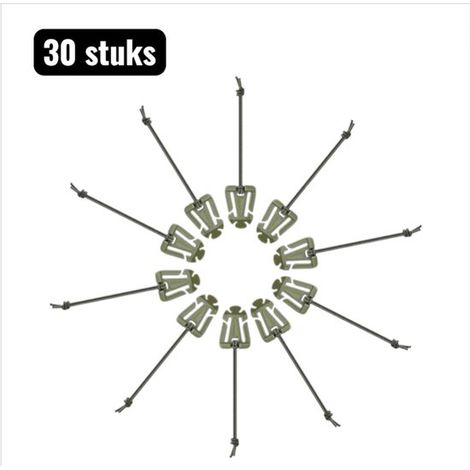 30 pièces - Attaches rapides - Sangle triangulaire compatible avec crochet - Organisateur élastique tactique pour sac à dos, extérieur et gestion de câbles - Boucle élastique pour sacs à dos tactiques (1/5)