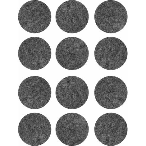 Patins en feutre gris auto-adhésifs (lot de 12) FI 28 mm Vorstahl (1/5)
