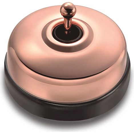 FONTINI Va et vient Porcelaine noire Carcasse et manette cuivre brillant DIMBLER (1/2)