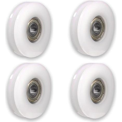 Roulettes en nylon - 8 x 30 x 10 mm - adaptées aux portes et tiroirs coulissants (1/5)