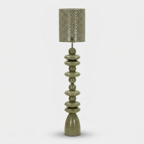 Lampada da terra in metallo traforato Seoul Verdant Glow (1/5)
