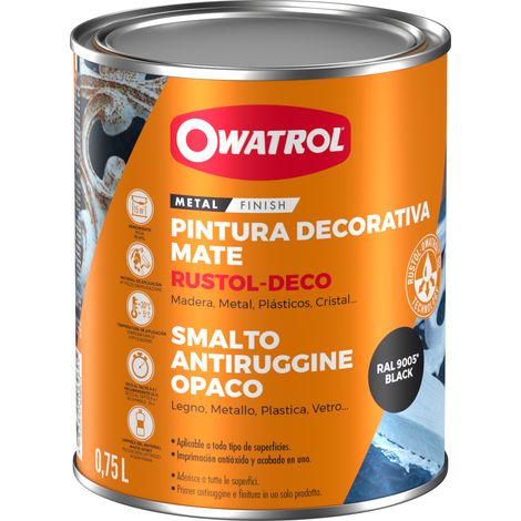 Pintura decorativa mate Owatrol OWATROL® DECO Negro profundo (RAL 9005) 0,75 litro