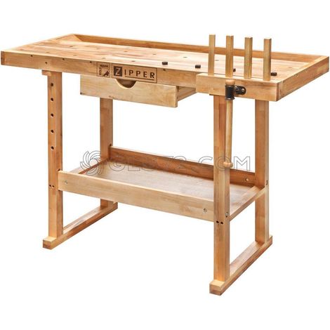 BANCO DE TRABAJO MADERA MESA TALLER CAJON MORDAZA HOLZMANN WB126 (1/3)