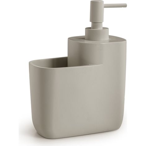 GEDY MA926600300 MACARON Dispensador de jabón de cocina con porta esponjas beige mate - ref: MA926600300 (1/2)