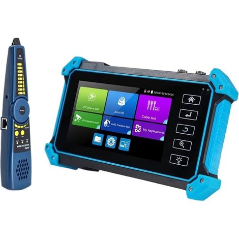 Testeur de caméra de sécurité CCTV Testeur De Vidéosurveillance IP IPC5200 4K 8MP AHD CVI TVI SDI, Test De Caméra Analogique H.265, Moniteur De Vidéosurveillance Portable Avec Entrée/sortie VGA(Blue 5 (1/5)