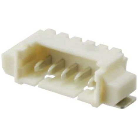 Connettore picoblade maschio 5vie da circuito stampato con aletta