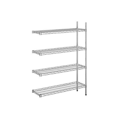 kaiserkraft Scaffale grigliato in filo d'acciaio cromato (1/4)