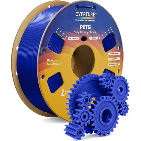 PETG Filament 1.75mm 1KG Bobine Imprimante 3D(Bleu) (1/5)