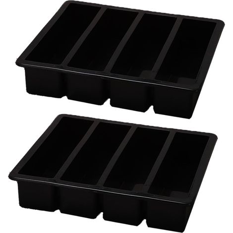 Eiswürfelform für Wasserflaschen – Lange Eiswürfelform für Whisky und Cocktails – 24 Fächer – Mit auslaufsicherem, stapelbarem Deckel (1/5)