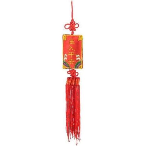 Pendentif Chinois Porte Bonheur Voyageur Hauteur 30 cm
