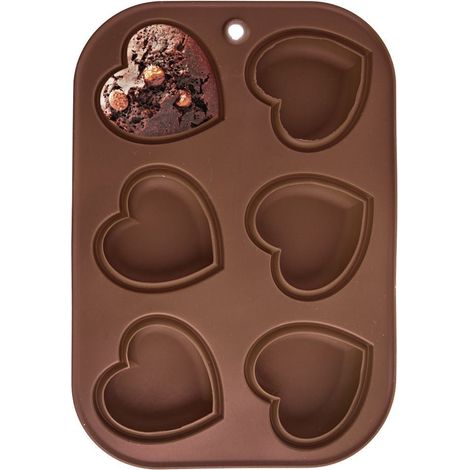 Teglia per 6 muffin, cupcake, muffin in silicone marrone, sillinie orion 151742 (1/5)