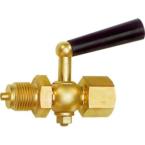 Riegler Manometer-Absperrhahn, Muffe - Zapfen, Edelstahl 1.4571, G 1/2 (1/2)