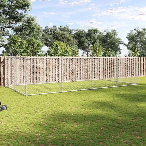vidaXL Perrera de exterior 7,6x3,8x1,9 m (1/5)