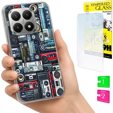 Custodia per Xiaomi 15T, cover posteriore con vetro temperato 9H. (1/5)