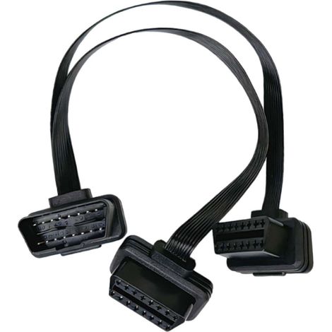 Câble de Diagnostic OBD2, connecteur OBD2 16 Broches, rallonge en Y, câble de Diagnostic OBDII pour Voiture, Noir (1/5)