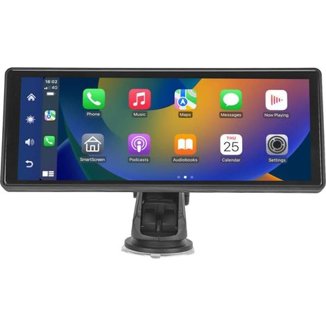Stéréo de Voiture sans Fil, Lecteur Multimédia Portable à écran Tactile de 10,26 Pouces, Caméra de Recul Arrière 178° 1080P, avec Bluetooth, FM, AUX, Commande Vocale (1/5)