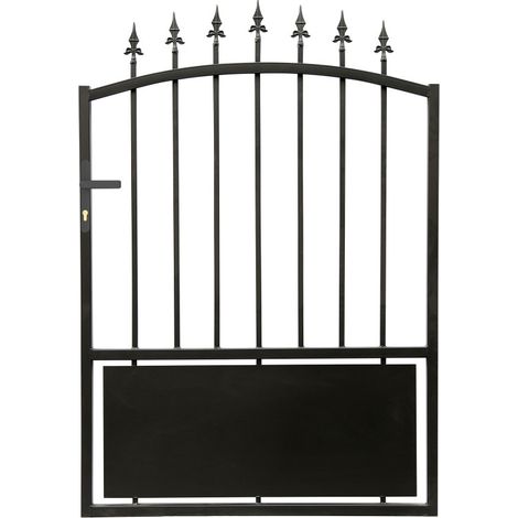 Portillon fer noir 100x144 cm Aurore X-Metal semi-ajouré