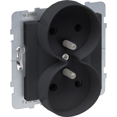 Enchufe 2X2P+Z con obturador - 16 A - 250 V - terminales automáticos - posible