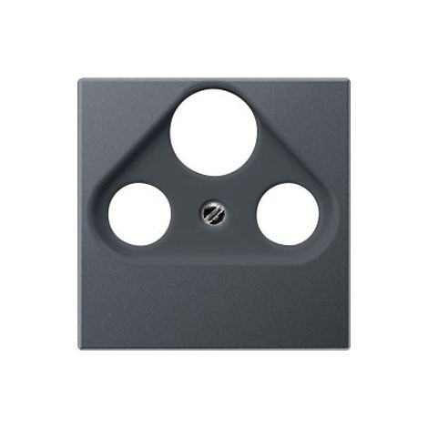 Jung Couvercle pour prises Sat/BK universelles 1 fois, thermoplastique laqué, série A, anthracite mat A 561 BFPLSAT ANM