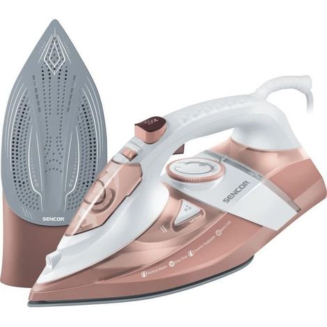 Sencor SSI 8300RS plancha de vapor blanca y rosa 3200W (1/5)