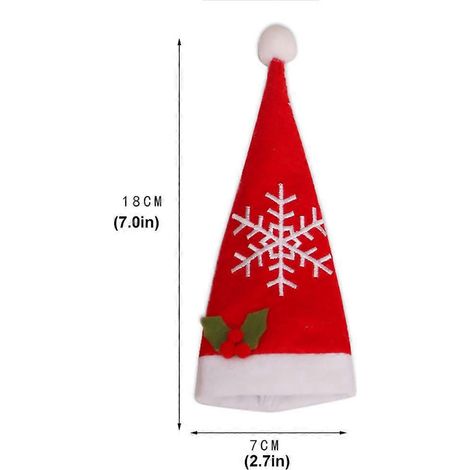 Ensemble de 6 couverts de table de Noël tendance, comprenant ustensiles et décorations de table-18X7CM-Red