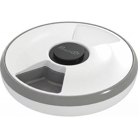 Distributeur automatique de nourriture pour chats et chiens avec minuterie et affichage LED, 1 à 6 repas par jour, pour aliments secs et humides
