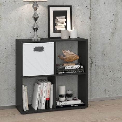Scaffale Tetra, Nero, 72.6 x 72 cm, Vicco