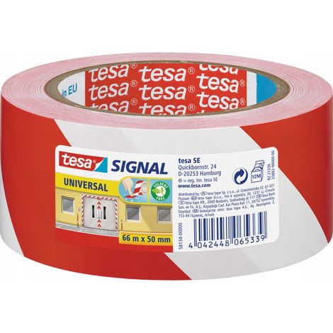 tesa UNIVERSAL 58134-00000-00 Markierungsklebeband tesa® SIGNAL Rot, Weiß (L x B) 66 m x 50 mm 1 St.