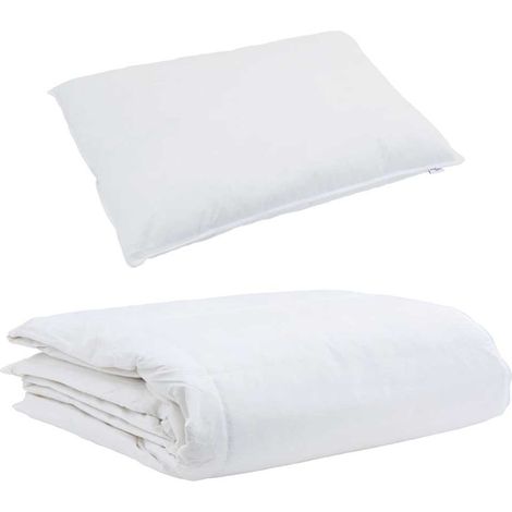 Couette avec Oreiller avec oreiller 2 pcs,Duvet Blanc Plume de canard CFW70064 (1/5)