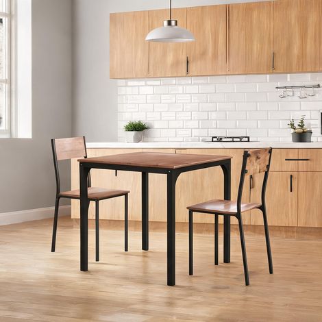 Ensemble table et 2 chaises en métal vintage pour petit espace