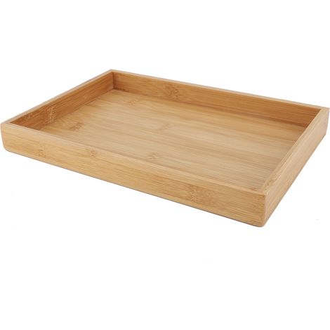 Plateau rectangulaire japonais pour service de fruits, thé et aliments, maison et restaurant (28x19,5x3 cm) (1/5)