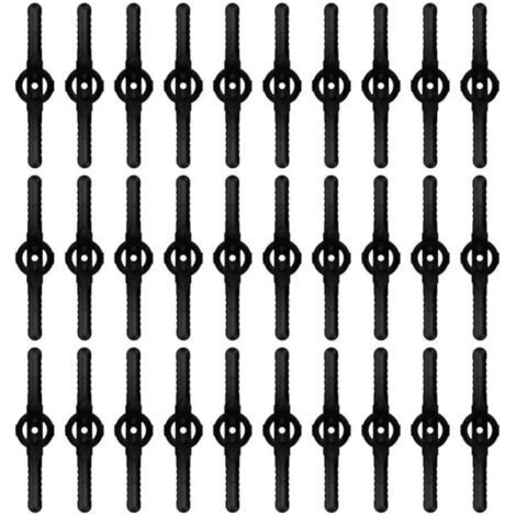 30 Stück Ersatzklingen aus Kunststoff, Trimmerklingen, Rasenmäherklingen, Rasenmäherzubehör, Ersatzklingen für Akku-Trimmer - (schwarz) (1/5)