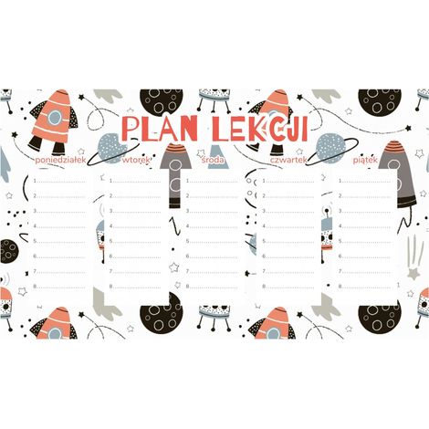Piano di lezione magnetico per bambini: Avventura spaziale 45x26 cm