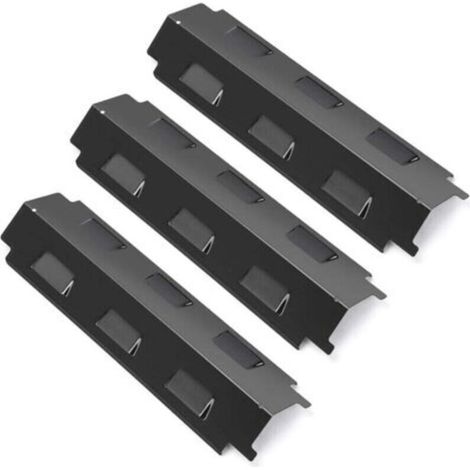 Pair Plaque chauffante universelle de rechange de 37 cm pour barbecue Barbecook Siesta/Vanilla/Brahma, Charbroil, Proficook, Tarrington House, diffuseur de chaleur en porcelaine pour barbecue à gaz, l (1/4)