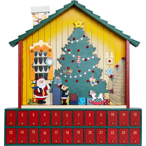 Calendario dell'Avvento 41x7x39 cm in Legno (1/2)