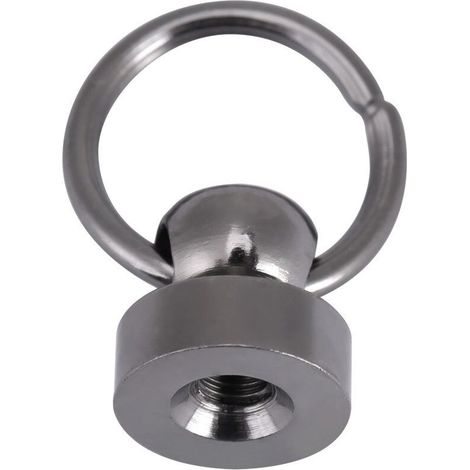 Lot de 20 rivets métalliques pour maroquinerie, accessoires de sac à faire soi-même, boucle à anneau pour décoration de sac/étui de téléphone (noir) (1/5)