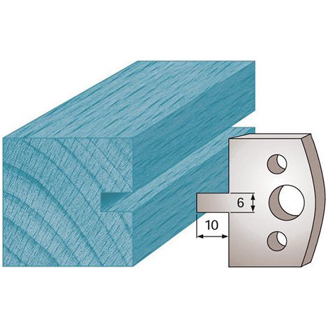 Diamwood Jeu de 2 fers profilés haute qualité en acier SP - Ht. 40 x 4 mm avec rainure 6 mm M16 - Dimensions (40 mm, 4 mm, 6 mm) - Épaisseur 4 mm - Profondeur de rainure 10 mm (1/2)