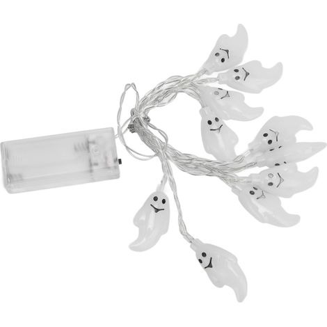 10 LED-Lichterketten für Halloween, batteriebetriebene dekorative Geister für Partys im Innen- und Außenbereich (1/5)