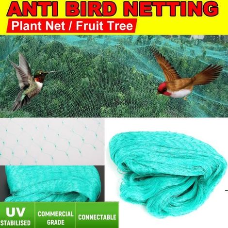 Filet de protection 4MX10M Filet de volière Anti-oiseaux Maille Vert Protection pour Plante Légume Fruit Étang Jardin - YES (1/4)