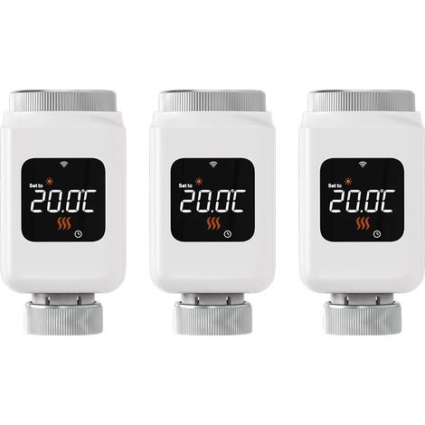 Vanne de Radiateur Thermostatique, Contrôle APP, Activation Vocale, 3PCS (1/2)