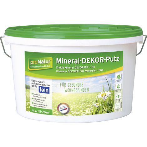 Pronatur Mineral Dekor-Putz 8 kg 0,5 mm fein weiß Putz
