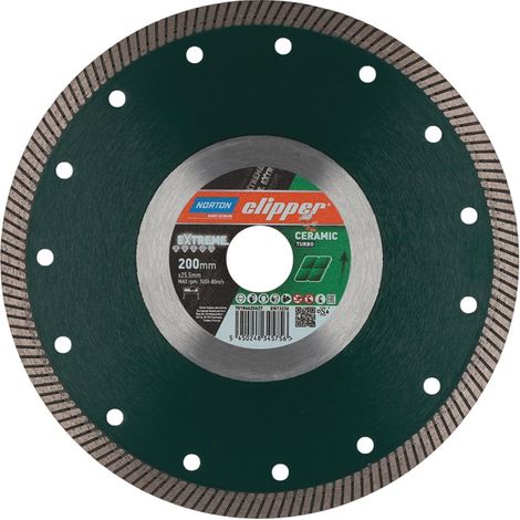 Diamantscheibe NORTON EXTREME CERAMIC TURBO Durchm. 200 mm Bohrung 25.4 - 70184625427