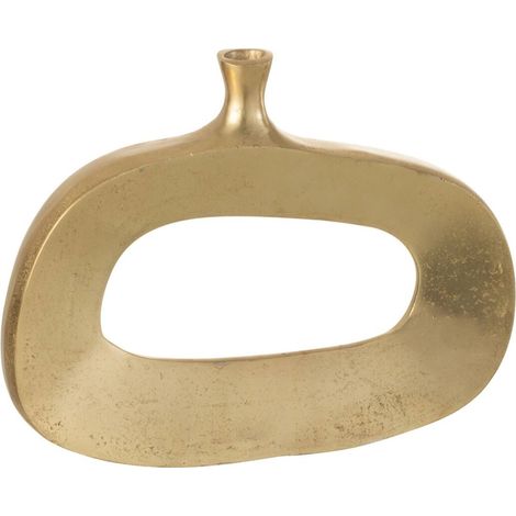 Vase ovale en métal doré - doré (1/2)