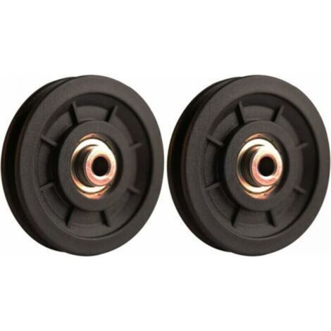 90 mm Roulement Poulie Nylon, Poulie Musculation, Roue Universelle pour câble Machine Gym équipement Porte de Garage, Porte coulissante poulie (1/4)